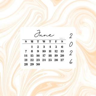 June 2026 calendar wallpaper