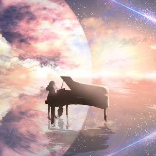 Anime piano phone wallpaper
