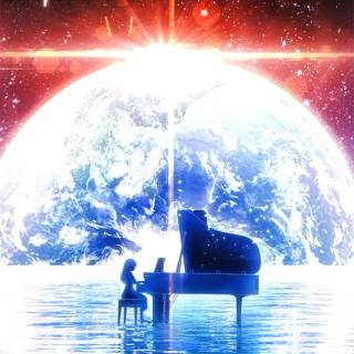 Anime piano phone wallpaper
