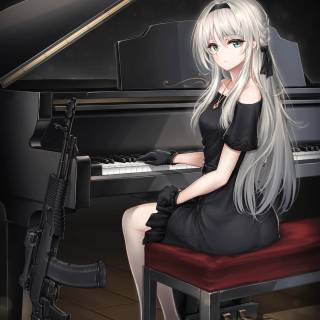 Anime piano phone wallpaper