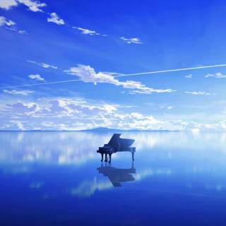 Anime piano phone wallpaper