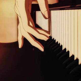 Anime piano phone wallpaper