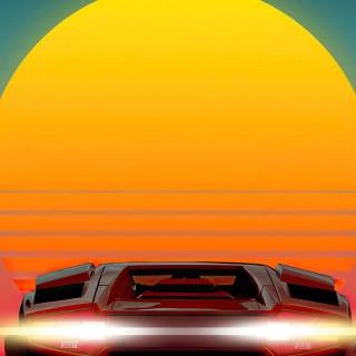 Car minimalist phone wallpaper