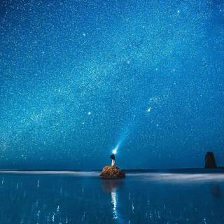 Night sea phone wallpaper