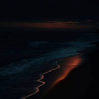 Night sea phone wallpaper