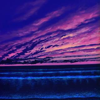 Night sea phone wallpaper