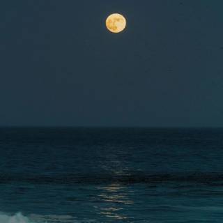 Night sea phone wallpaper