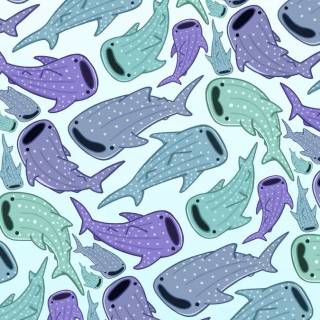 Whale shark phone wallpaper