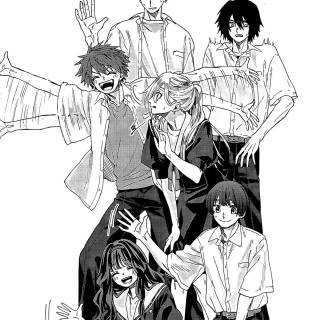 Black manga phone wallpaper