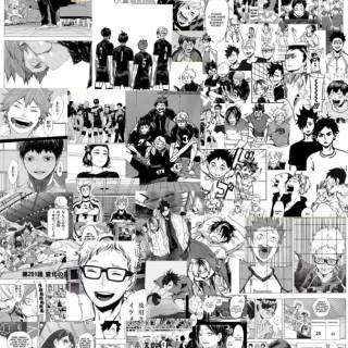 Black manga phone wallpaper