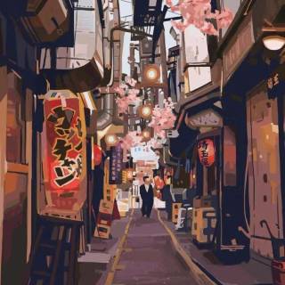 Vintage Japan phone wallpaper