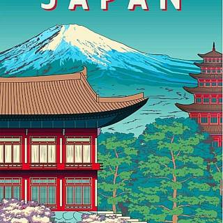 Vintage Japan phone wallpaper