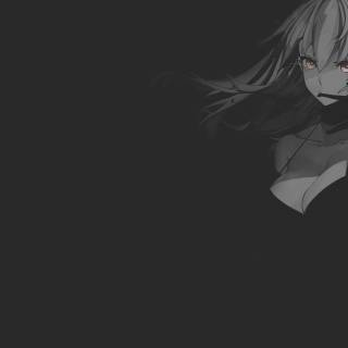 Black anime girl desktop wallpaper