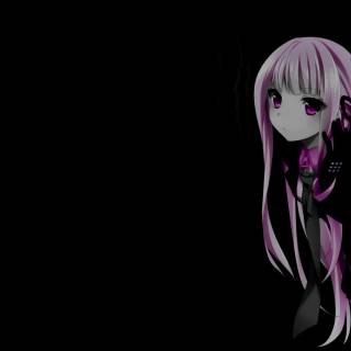 Black anime girl desktop wallpaper