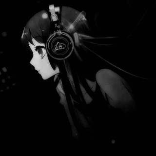 Black anime girl desktop wallpaper