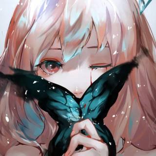 Black anime girl desktop wallpaper