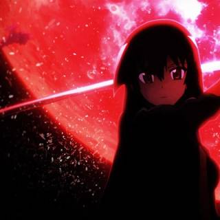Black anime girl desktop wallpaper