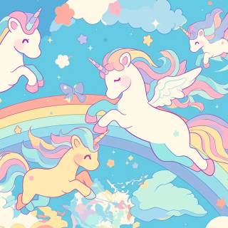 Cute unicorn desktop wallpaper
