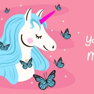 Cute unicorn desktop wallpaper