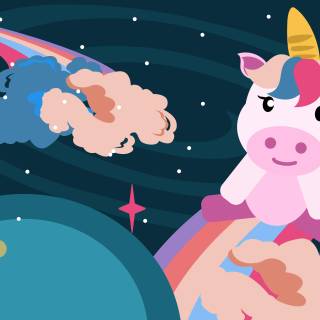 Cute unicorn desktop wallpaper