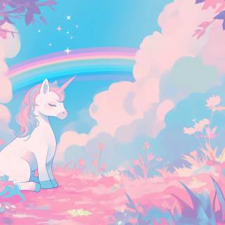Cute unicorn desktop wallpaper