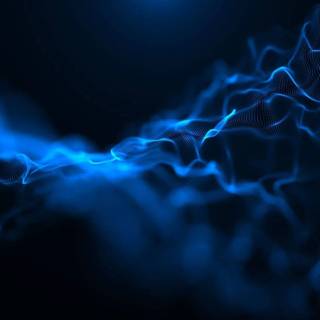 Blue neon desktop wallpaper