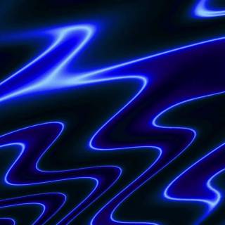 Blue neon desktop wallpaper