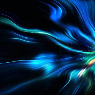Blue neon desktop wallpaper