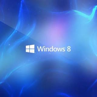 Blue neon desktop wallpaper