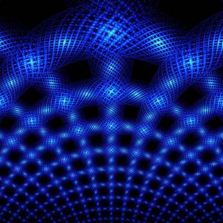 Blue neon desktop wallpaper