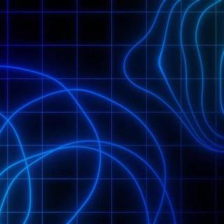 Blue neon desktop wallpaper