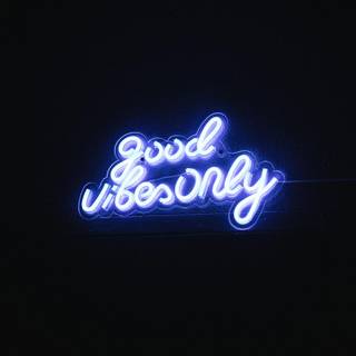 Blue neon desktop wallpaper