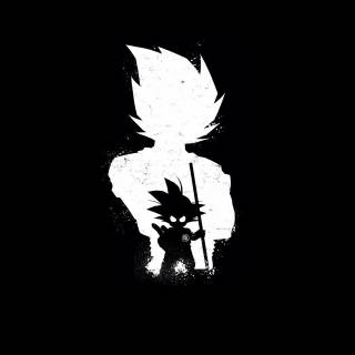 Goku dark desktop wallpaper