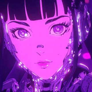 Neon girl desktop wallpaper