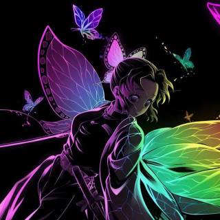 Neon girl desktop wallpaper