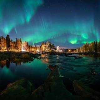 Aurora borealis desktop wallpaper