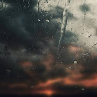 Dark rain desktop wallpaper