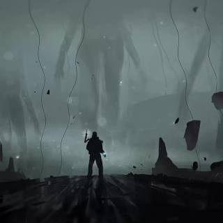 Dark rain desktop wallpaper