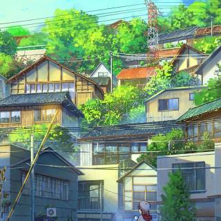 Anime view mobile wallpaper
