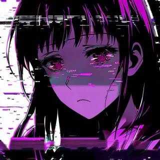 Anime purple mobile wallpaper