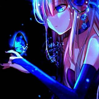 Anime purple mobile wallpaper