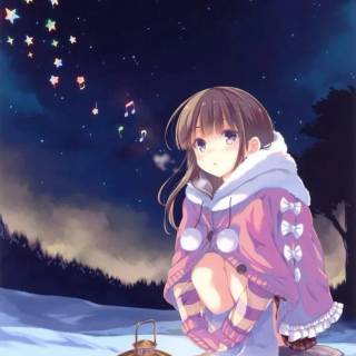 Anime purple mobile wallpaper