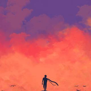 Anime minimalist mobile wallpaper