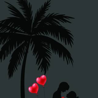 Minimal couple mobile wallpaper