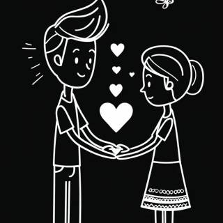 Minimal couple mobile wallpaper