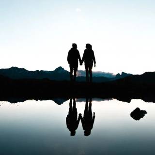 Minimal couple mobile wallpaper