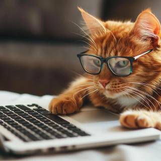 Cats with glasess computer wallpaper