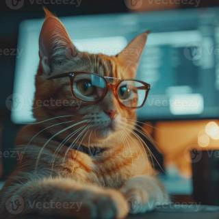 Cats with glasess computer wallpaper
