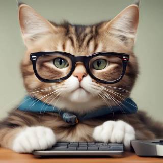 Cats with glasess computer wallpaper