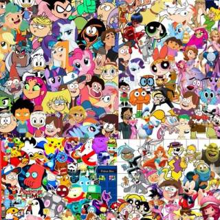 All cartoon characters wallpaper